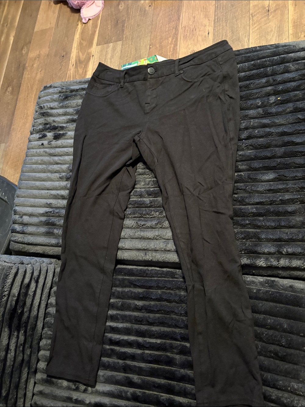 Black Stretch Casual Pants